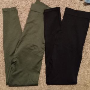 *Bundle of 2* BLANQI Maternity Support Leggings - Black & Olive Green - Size L